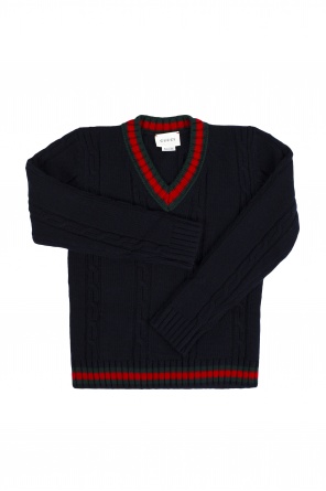 'web' stripe sweater, zdjęcie 1 'web' stripe sweater od Gucci Kids